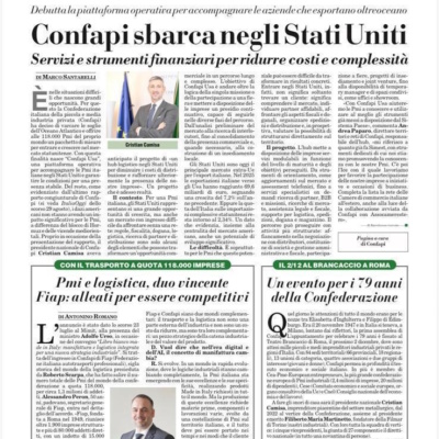 ItaliaOggi | 19 ottobre 2026 | Pmi italiane verso gli Stati Uniti: nasce Confapi Usa, l’hub per export e insediamenti